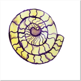 Intersex Pride Ammonite Crystal Posters and Art